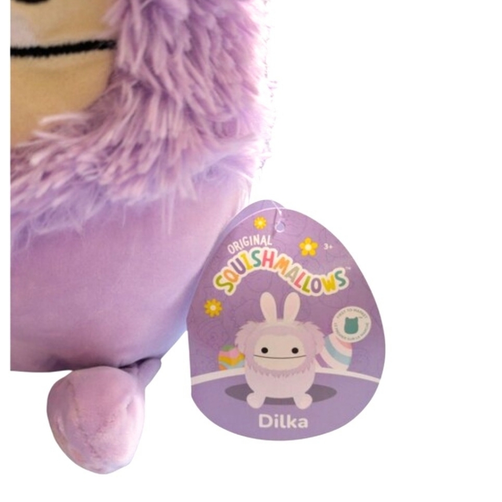8" Squishmallows Dilka Purple Easter Bunny Plush With Tag - Picture 4 of 4